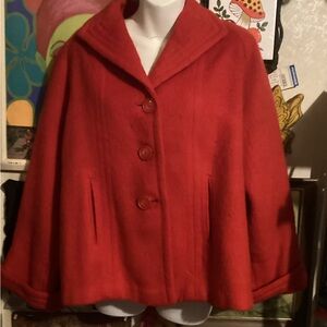 Vintage Red Button-Up jacket